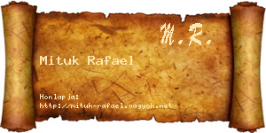 Mituk Rafael névjegykártya